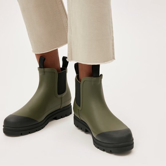 Everlane Olive and Black Winter Rain Boots - Picture 3 of 5